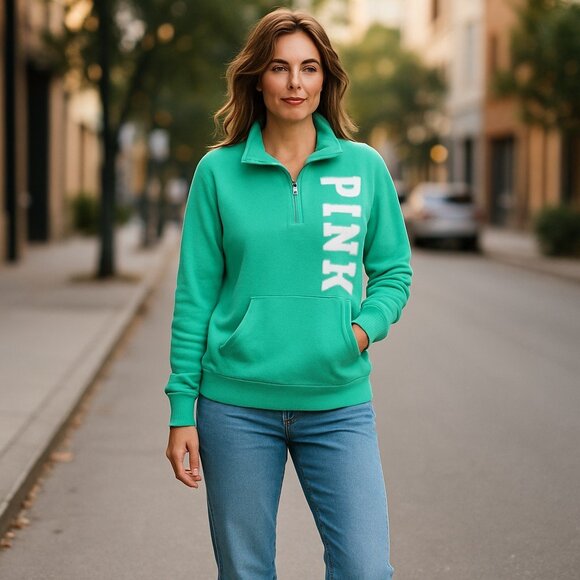 PINK Victoria's Secret Tops - VS Pink Quarter Zip Pullover